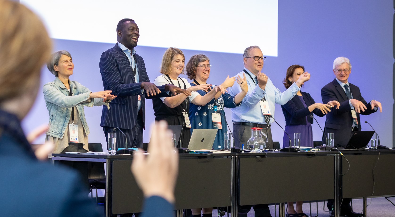 A lighter moment at ANGEL conference 2025